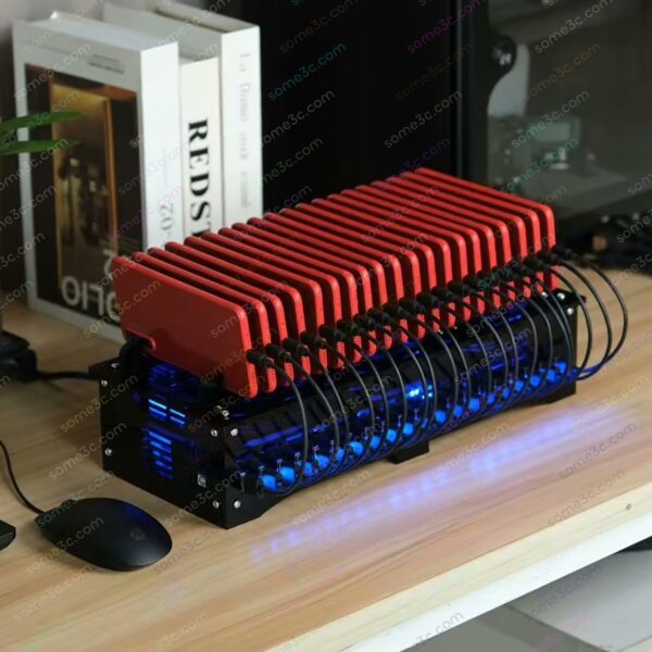 Acrylic RGB Mobile phone 20 USB Ports Charger HUB Chassis farm SmartPhone Group Control USB Connection Farming Accessories - Image 13