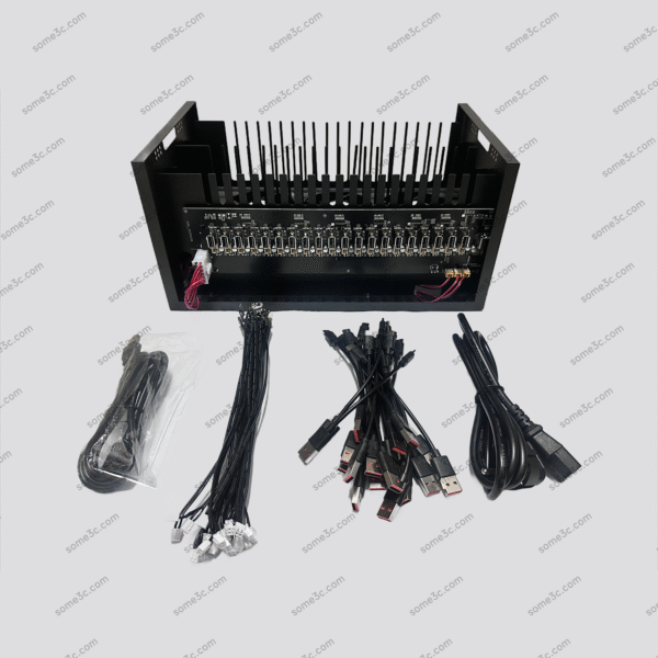 Mobile phone Farm Chassis 20 Box Phone farm Accessories Telephone Motherboard Empty Box Android Smartphone Chassis Group Control Matrix USB Connection independent ports - Image 2