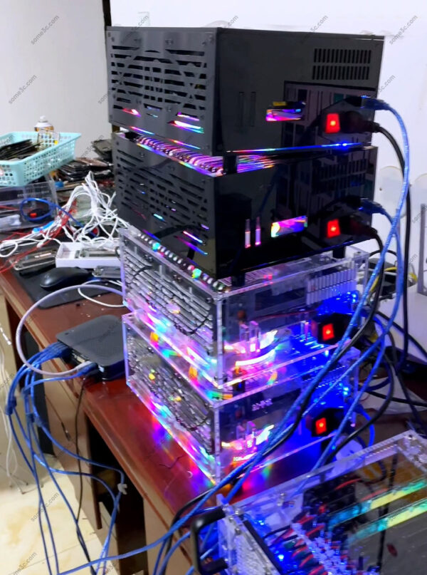 Acrylic RGB 20 Mobile phone Chassis farm SmartPhone Group Control Box Motherboard USB Connection Farming Accessories - Image 7