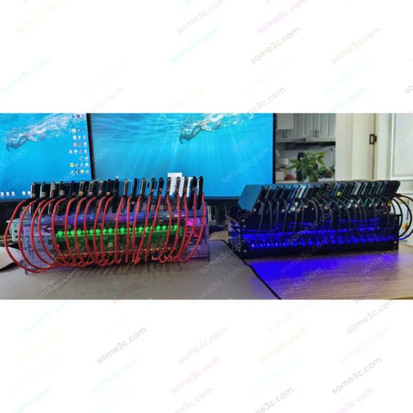 Acrylic RGB Mobile phone 20 USB Ports Charger HUB Chassis farm SmartPhone Group Control USB Connection Farming Accessories - Image 11