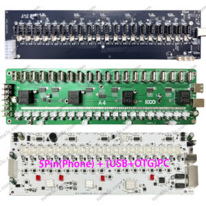 Mobile Phone Group Control Equipment Motherboard Ethernet / WIFI Connection Independent Switch Fan Adjustable Supports USB / OTG