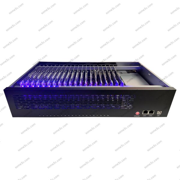 2U Server Rack Empty Box Mobile Phone Chassis 20 Cellphone Motherboard Shell Group Control Ethernet LAN USB OTG Connection Android Phone Box - Image 3