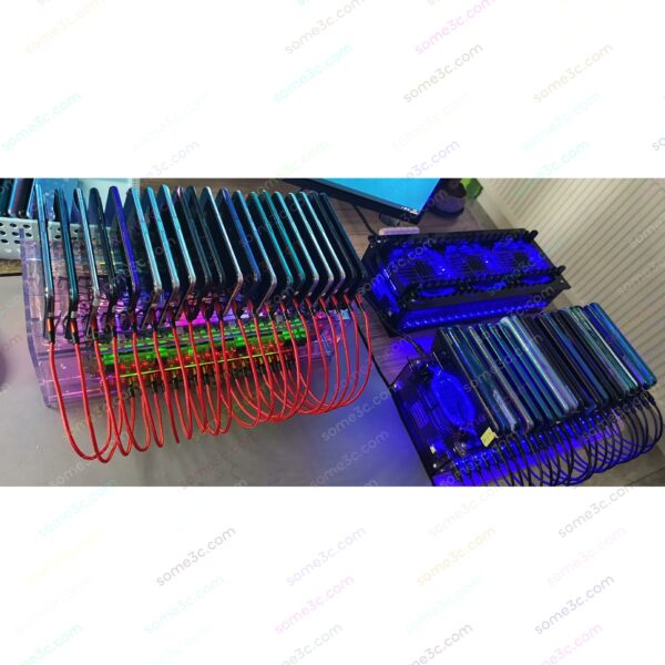 Acrylic RGB Mobile phone 20 USB Ports Charger HUB Chassis farm SmartPhone Group Control USB Connection Farming Accessories - Image 10