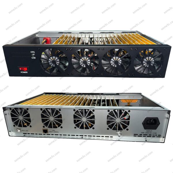 8 Cooling Fans 2U Server rack Mobile Phone Chassis 20 Cellphone Motherboard Shell Group Control Ethernet LAN USB OTG Connection Box Phone Farm - Image 2