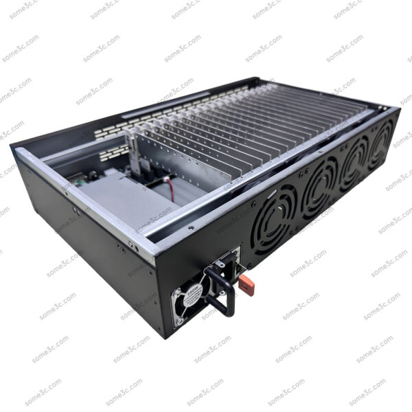 2U Server Rack Empty Box Mobile Phone Chassis 20 Cellphone Motherboard Shell Group Control Ethernet LAN USB OTG Connection Android Phone Box
