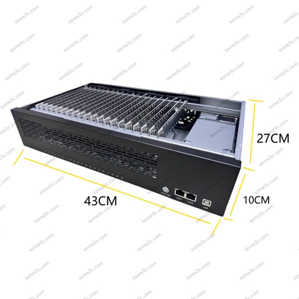 2U Server Rack Empty Box Mobile Phone Chassis 20 Cellphone Motherboard Shell Group Control Ethernet LAN USB OTG Connection Android Phone Box - Image 4