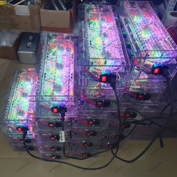Acrylic RGB Mobile phone 20 USB Ports Charger HUB Chassis farm SmartPhone Group Control USB Connection Farming Accessories - Image 2